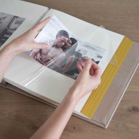 A self-adhesive photo album